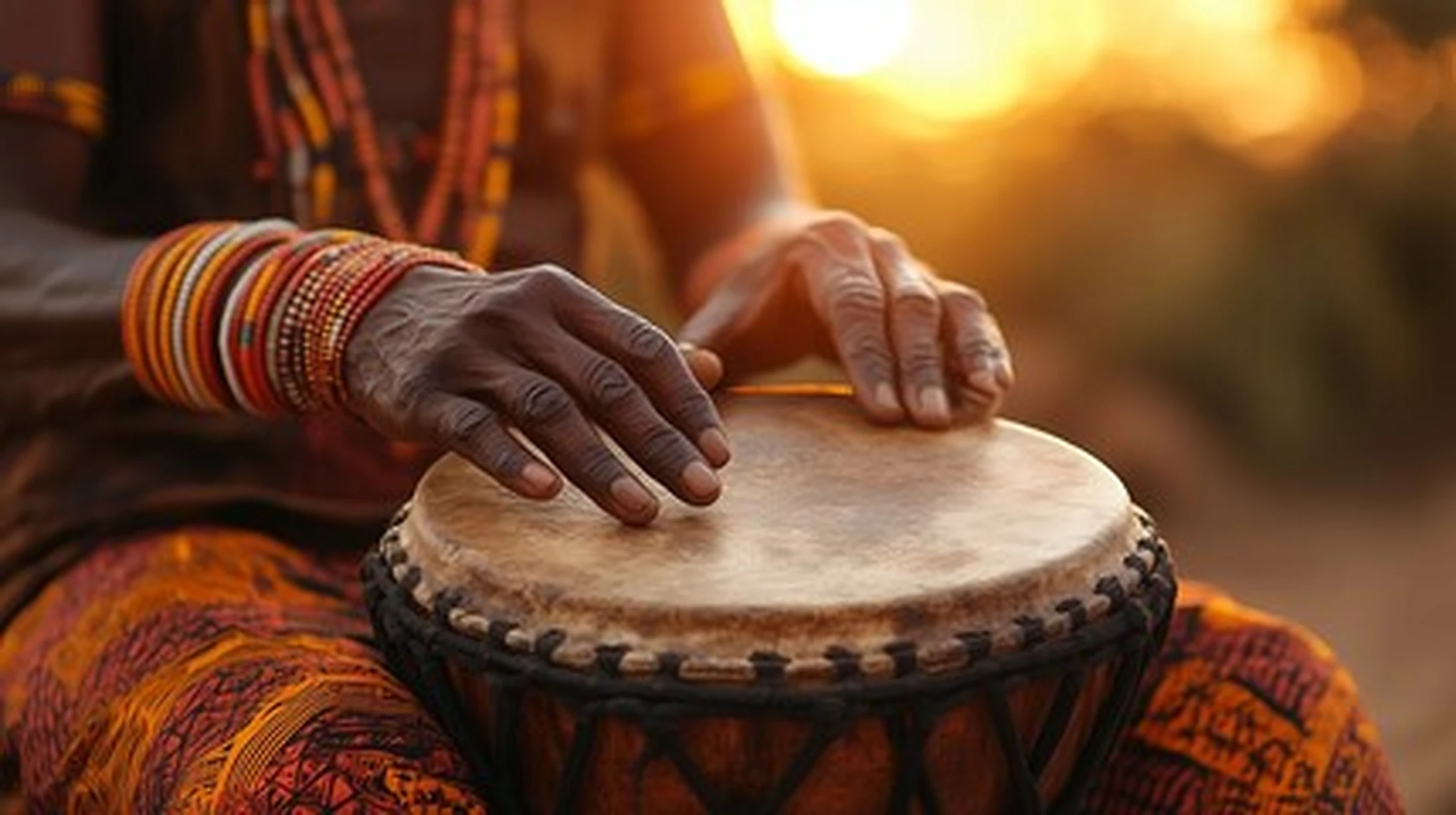 Traditional African drumming