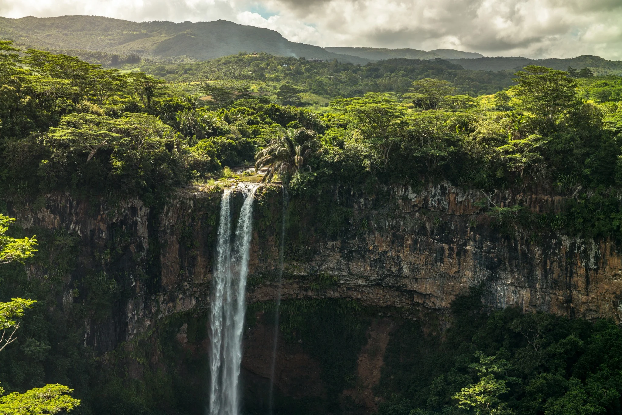 Tropical waterfall escape